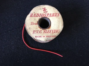 Vintage Radio Spares PVC Sleeving Red Made in England - Picture 1 of 2