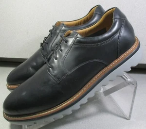 205585 MS50 BRAYDON MEN SHOE 9 M BLACK LEATHER LACE UP BY JOHNSTON & MURPHY - Picture 1 of 6