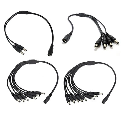 DC Power Splitter 2 4 6 8 Way Adapter CCTV Cable for 12V 9V Security Camera PSU