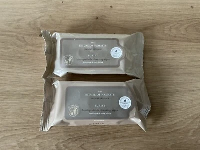 (0,90€/Einheit) Ritual Of Namaste Cleansing Wipes Abschminktücher Set 2x10 Stück - Bild 1 von 2