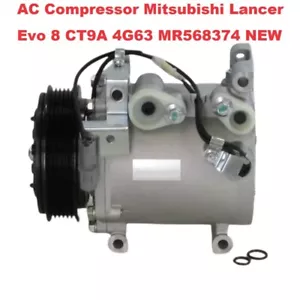 AC Compressor Mitsubishi Lancer EVOLUTIO Evo 8 CT9A 4G63 MR568374 NEW from JAPAN - Picture 1 of 3