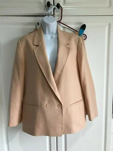 Pre-Owned Women's East Bank LTD Petite Blazer Skirt Set size 10P Peach Color - Picture 1 of 9