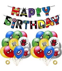 Superhero Avengers Theme Birthday Decorations 31 PCs - Picture 1 of 5