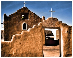ANSEL ADAMS - TAOS CHURCH - 8"X10" PHOTOGRAPH - Picture 1 of 1