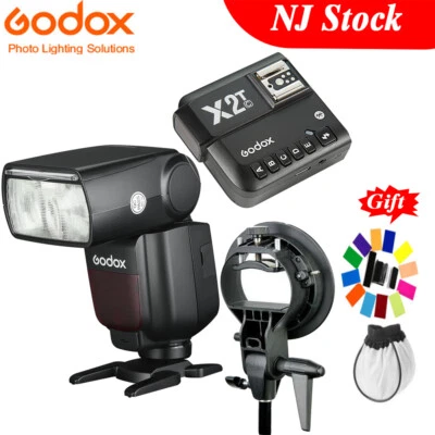 US Godox TT685II-C 2.4G TTL Flash Light Speedlite+X2T-C & S Bracket Kit Fr Canon - Image 1 of 4