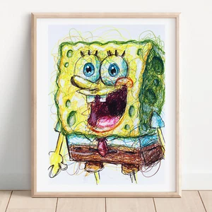 Spongebob Square Pants Ballpoint Pen Print - Picture 1 of 3