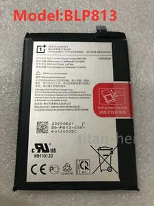 Batterie 100% originale et neuve BLP813 pour OnePlus Nord N100 BE2015 4890mAh 4.45V - Photo 1 sur 2