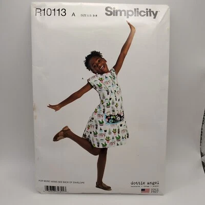 Simplicity R10113 Child's Dress Tunic Size A 3-8 Sewing Pattern Uncut 2019 - NEW - Image 1 of 2