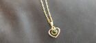 Gold Necklace With Green Tourmaline Gemstone
