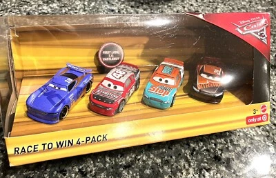 2016 DISNEY PIXAR CARS 3 TARGET  EXCLUSIVE "RACE TO WIN 4-PACK" Never Opened - Image 1 of 4