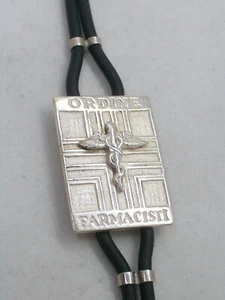 Bracelet Order Wind Rose Pharmacists Silver 925 And Rubber - Caduceus Farm - Picture 1 of 4