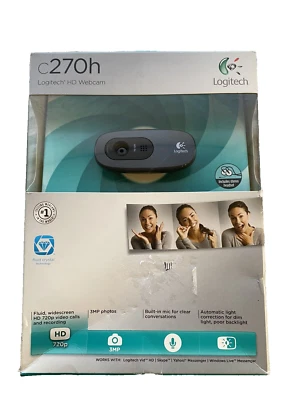 Logitech Webcam C270h HD 720p with Microphone Computer Video - Image 1 of 4