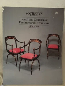 Sotheby's NY French and Continental Furniture Decorations 1985 Auction Book - Picture 1 of 6