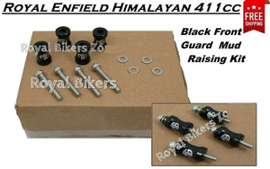For Royal Enfield Himalayan 411cc - Black Front Mudguard Raising Kit - Picture 1 of 8