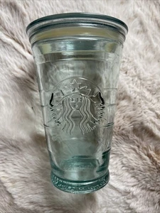 Starbucks 16oz. Venti Recycled Green Glass Tumbler with Lid Spain - Picture 1 of 8