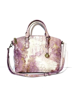 CARTERA BRAHMIN MEDIUM DUXBURY LILA MELBOURNE USADA EN EXCELENTE ESTADO Foto 1 de 4