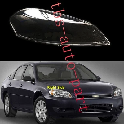 Cubierta de lente de faro derecho apta para Chevrolet Impala 2006-2013 + pegamento sellador Foto 1 de 4