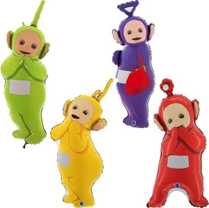 Pack of 4-32 Inch Teletubbies Shaped Foil s - Tinky Winky, Dipsy, Lala & Po - Picture 1 of 2