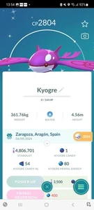 Pokemon Go Legendary Shiny Kyogre - Picture 1 of 2