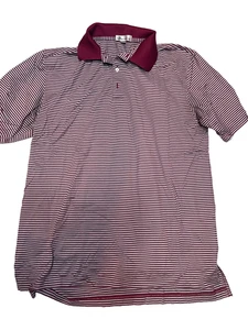 Peter Millar Poloshirt Herren Größe M gestreift Kurzarm 100% Baumwolle - Bild 1 von 4