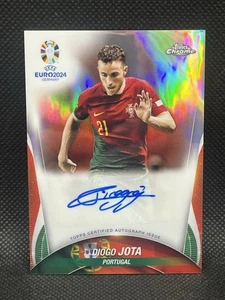 2024 Topps Chrome UEFA Euro DIOGO JOTA Auto Refractor Portugal #CA-DJ SP - Picture 1 of 2