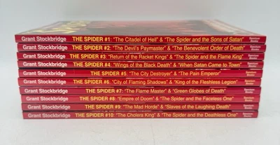 LOT OF 10 THE SPIDER MASTER OF MEN GRANT STOCKBRIDGE SANCTUM BOOKS SET PULP - Image 1 of 4