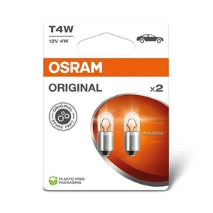 T4W OSRAM 12V BA9s 12V BREMSLICHT RÜCKLICHT LAMPE GLÜHBIRNE 2x STÜCK - Bild 1 von 1