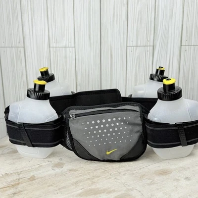 Cinturón para botella de agua Nike Running Marathon 4 botellas 160 ml cada uno ajustable bolsillos para cinturón Foto 1 de 4