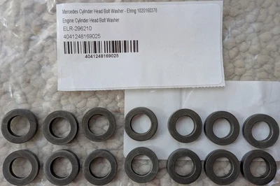 Qty 14 NEW Elring Mercedes Benz head bolt washer 1973 - 1998  1020160376 - Image 1 of 2