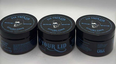 Fibra de peinado Fix Your Lid 3PK ~ ALTA SUJECIÓN ~ BAJO BRILLO ~ 3,75 FL OZ CADA UNO ~ NUEVO Foto 1 de 3