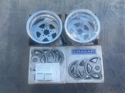🔥NICE Vintage Cragar Aluminum Drag Star Racing Wheels 15x 14 5 on 4.75” GM🔥 Foto 1 de 4