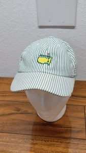 Women Masters Golf American Needle Stripes Strapback Adjustable Hat Cap Green - Picture 1 of 8