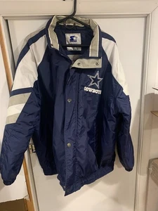Vintage 1990s STARTER DALLAS COWBOYS NFL Buffer Jacket Men’s XXL Big Star Logo - Bild 1 von 6