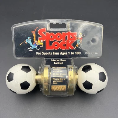 Juego de cerraduras de puerta interior Weslock Sports vintage perillas de fútbol hechas en EE. UU. 1992 Foto 1 de 4