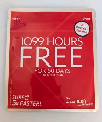AOL 9.0 America Online CD Disc Disk 50 Days Free New In Pack Sealed 5x Faster - Image 1 of 2