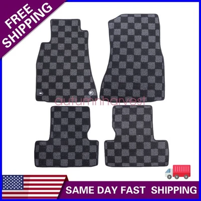 Alfombrillas 4 piezas para Lexus IS250 350 2006-2013 delanteras y traseras a cuadros con bandera Foto 1 de 4