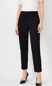Ann Taylor Hose Baumwolle kurze Hose Damengröße 14 schwarz gerades Bein Büro - Bild 1 von 11