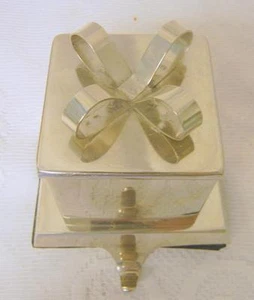 Heavy Polished Silver Metal Christmas Present Mantel Hook Stocking Holder Hanger - Picture 1 of 8