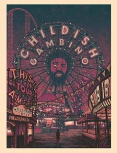 🎡 Childish Gambino This Is America Tour Poster 🎶 Luke Martin AP 2018 🔥 RARE - Picture 1 of 2