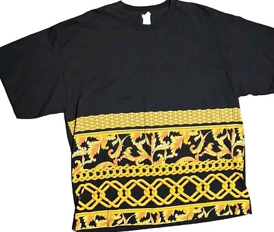 Camiseta ALSTYLE Para Hombre 2XL XXL Cadenas Doradas Estilo Victoriano Estampado De Colección Años 90  Foto 1 de 4