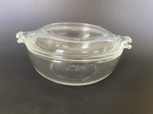 Vintage Glass Pyrex #019 600 ml 20 oz Casserole Bowl Dish w/Lid * - Foto 1 di 4