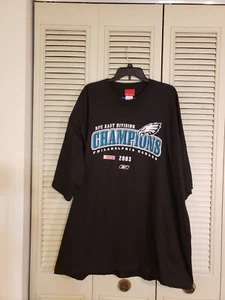 Vtg Reebok 2003 Philadelphia Eagles NFC East Division Champions T Shirt 2XL NWT! - Picture 1 of 4