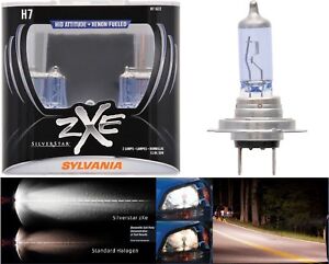 Sylvania Silverstar ZXE H7 55W Two Bulbs Head Light High Beam Replacement Lamp