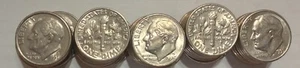 1995-D ROOSEVELT DIME ROLL (CIRCULATED CONDITION) - Picture 1 of 1