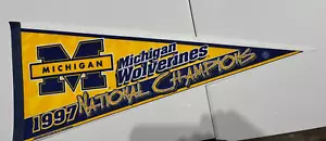 MICHIGAN WOLVERINES 1997 NCAA CHAMPS COLLEGE FOOTBALL VINTAGE FELT PENNANT MINT - Picture 1 of 1