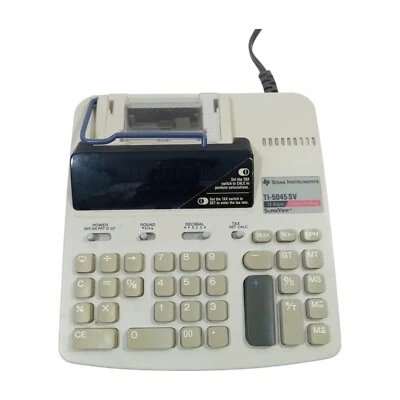 Texas Instruments TI-5045 SV 2-Color Super View Electronic Calculator Sales Tax - Image 1 of 4