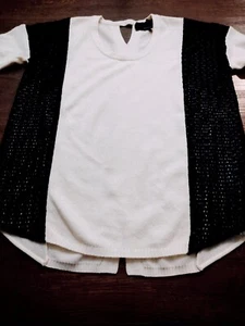 Suéter QUINN Cuello Redondo 100% CACHEMIRA (M) TEJIDO ABIERTO LATERALES - Imagen 1 de 6