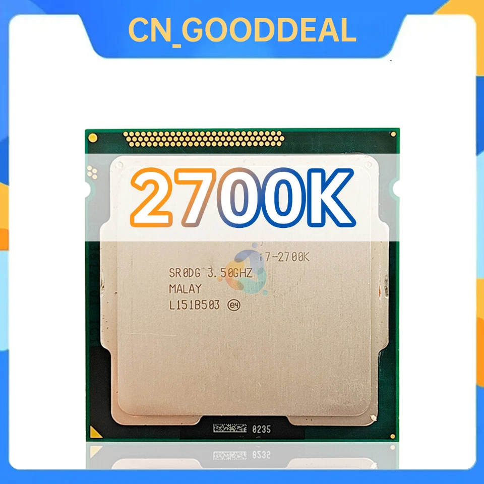 2nd Gen Intel Core i7-2700K SR0DG 3.5GHz 4C / 8T 8MB 95W LGA1155 CPU i7 2700K - Image 1 of 1