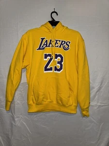 Lebron James Los Angeles Lakers 23 Hoodie Yellow Size S Lakers Logo - Picture 1 of 5