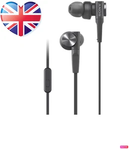 Sony MDR-XB55AP In-Ear Extra Bass Headphones - Black UK STOCK FREE DELIVERY - Picture 1 of 9